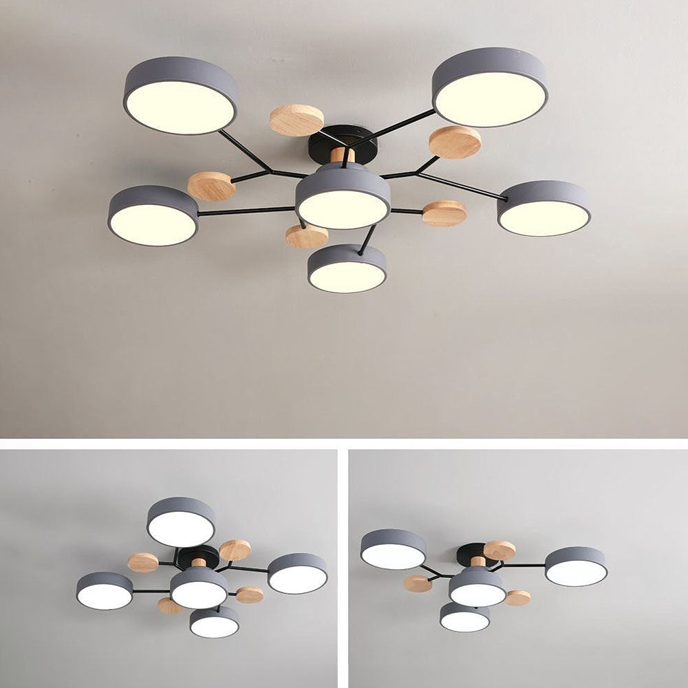 Contemporary Round LED Ceiling Light for Living Room
