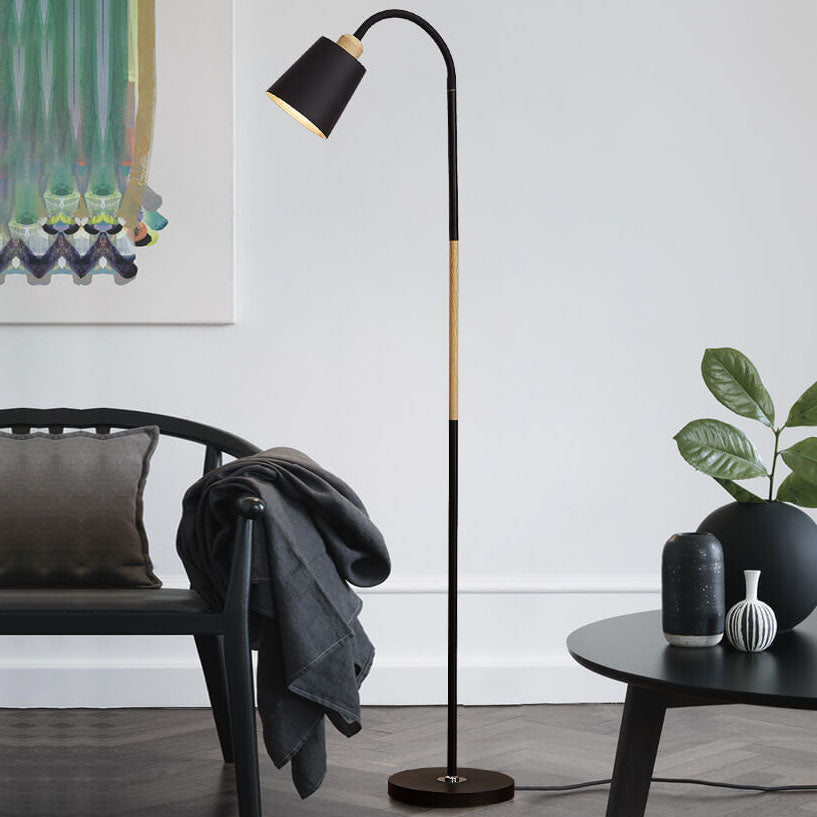 Adjustable Shade Floor Lamp with Sturdy Iron Base