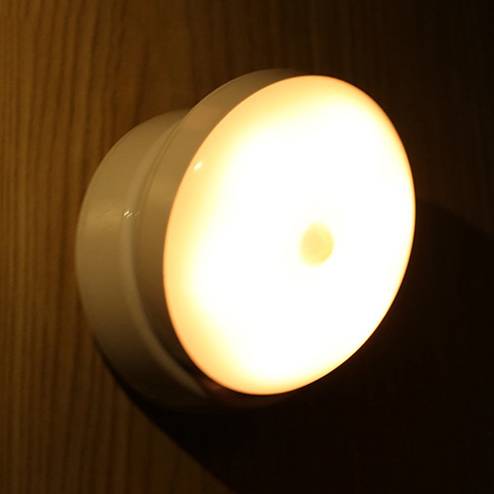 Minimalist Motion Sensor Wall Light – LED, White Finish Fixture