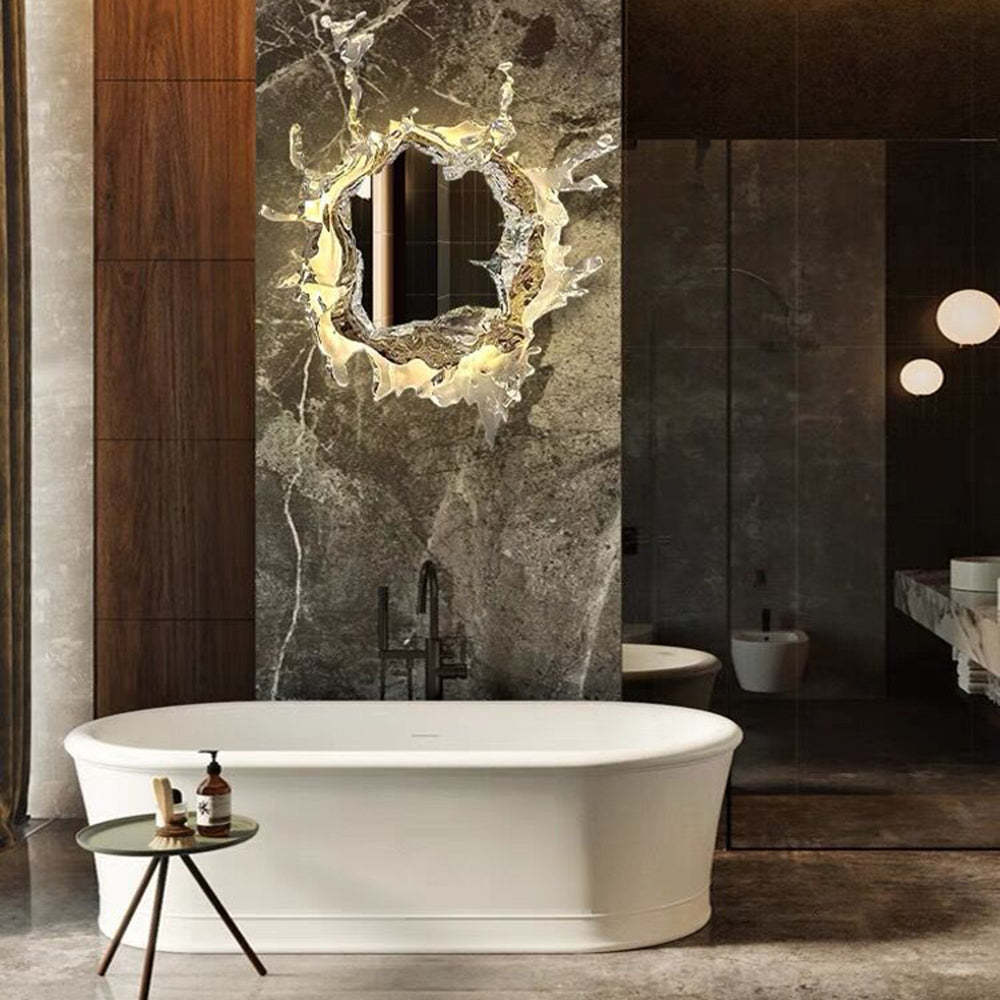 Stylish Water Ripple Wall Sconce – Indoor LED Bathroom Lighting Fixture