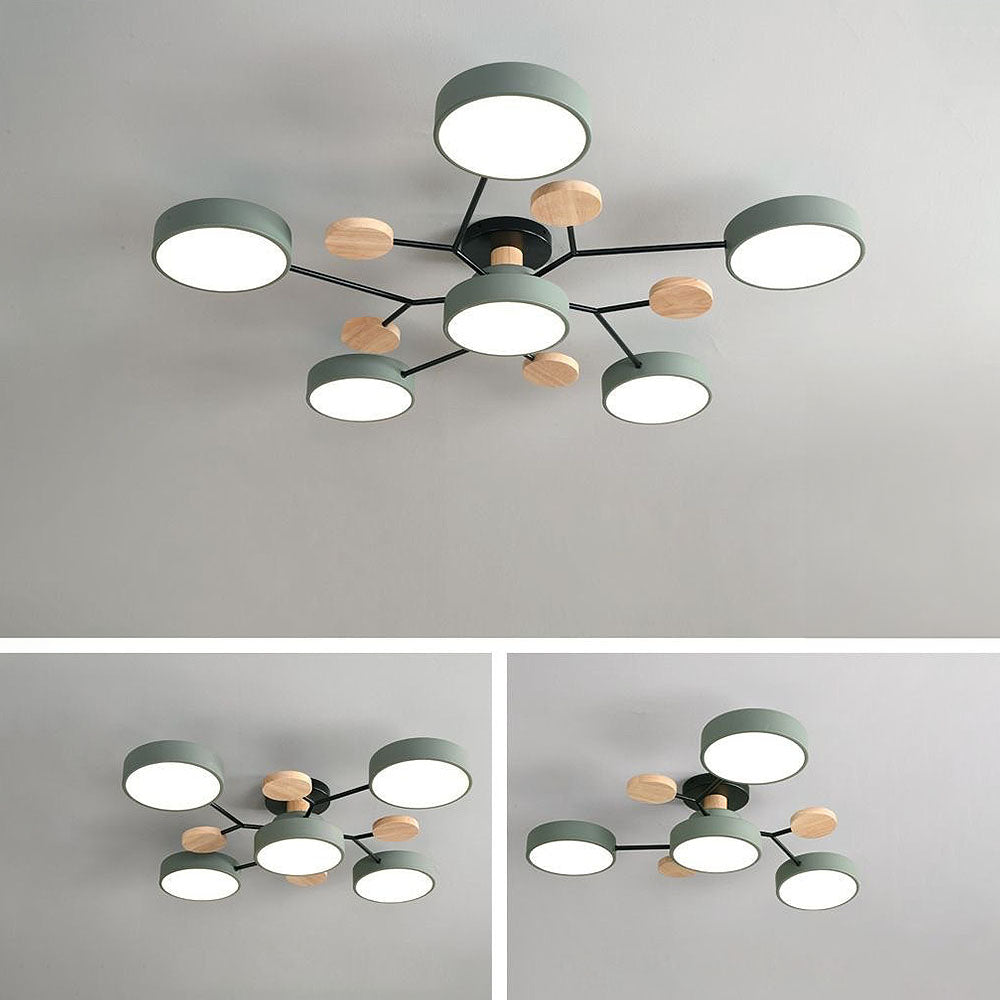 Contemporary Round LED Ceiling Light for Living Room