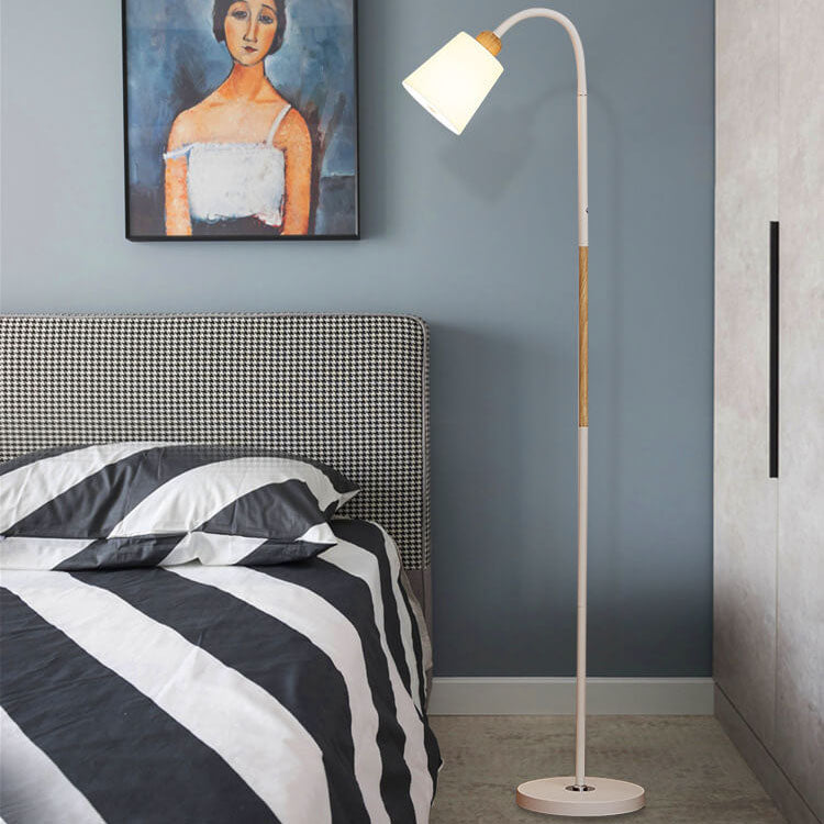 Adjustable Shade Floor Lamp with Sturdy Iron Base