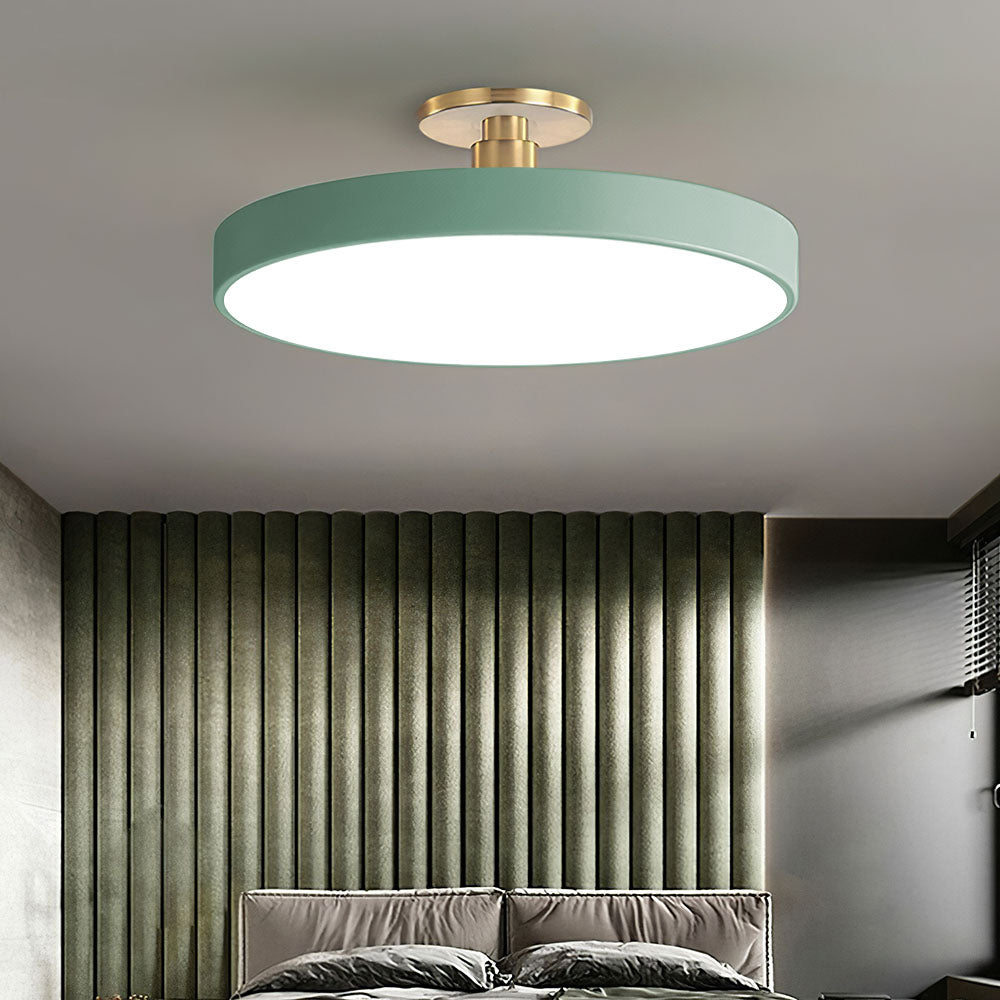 Modern Circular LED Ceiling Lamp – Semi-Flush Design - Atelier Dubois Paris