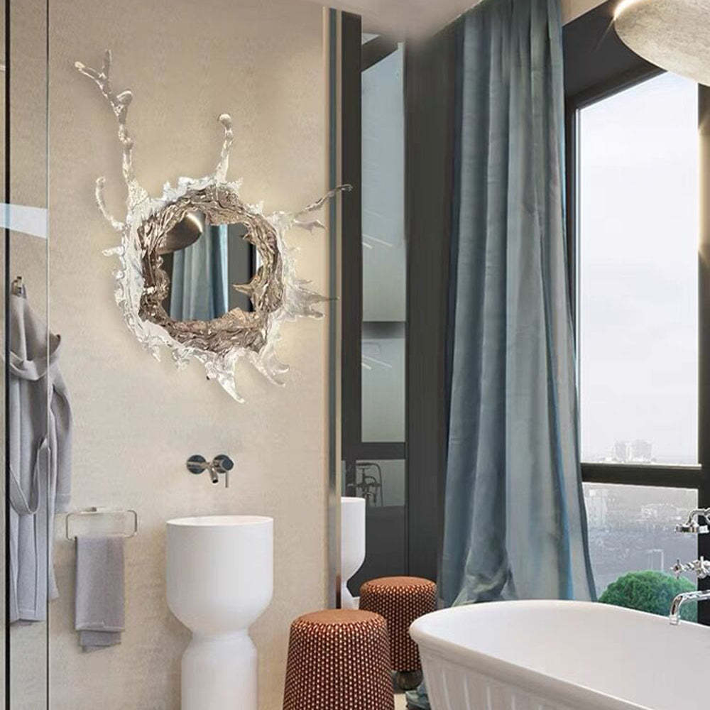 Stylish Water Ripple Wall Sconce – Indoor LED Bathroom Lighting Fixture