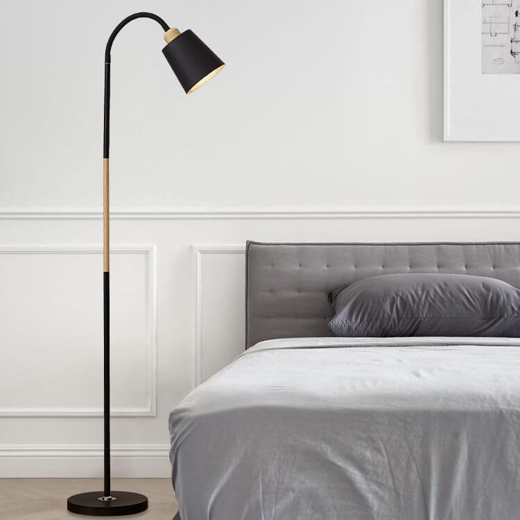Adjustable Shade Floor Lamp with Sturdy Iron Base