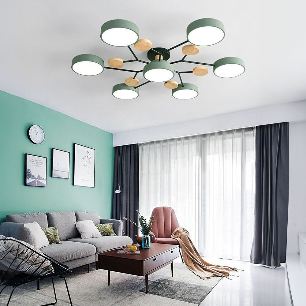 Contemporary Round LED Ceiling Light for Living Room