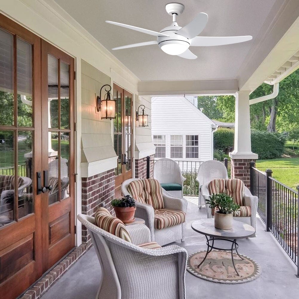 Multi-Speed 52" Reversible Ceiling Fan with Light, Remote Control & Timer