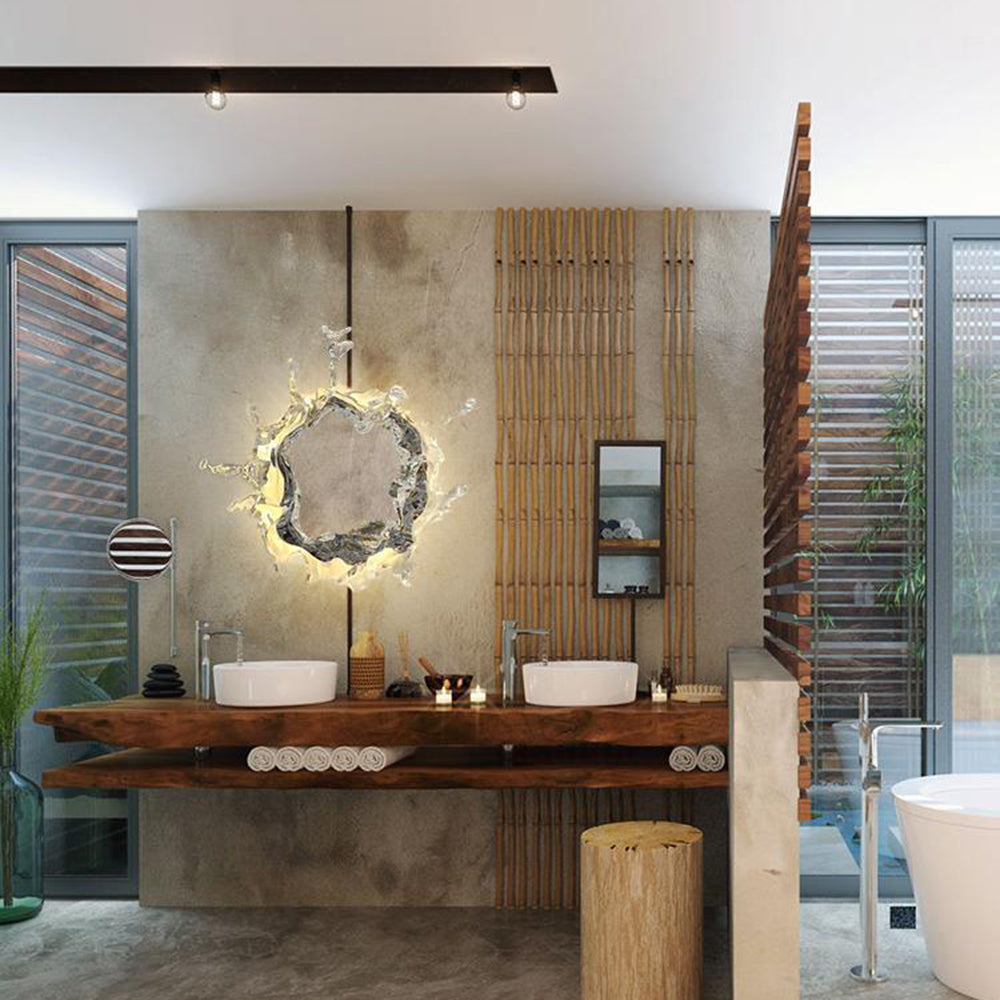 Stylish Water Ripple Wall Sconce – Indoor LED Bathroom Lighting Fixture