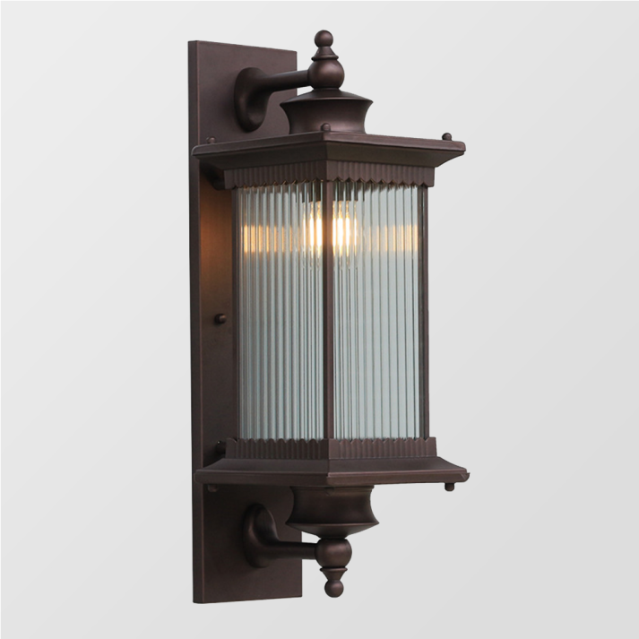 Outdoor Wall Lamp with Rectangular Retro Housing