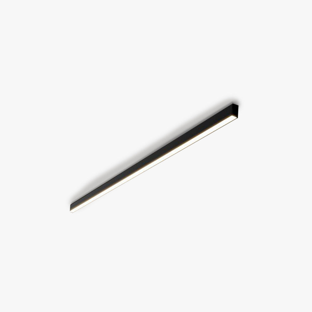 Black Linear LED Ceiling Light – Modern Minimalist Strip Lamp
