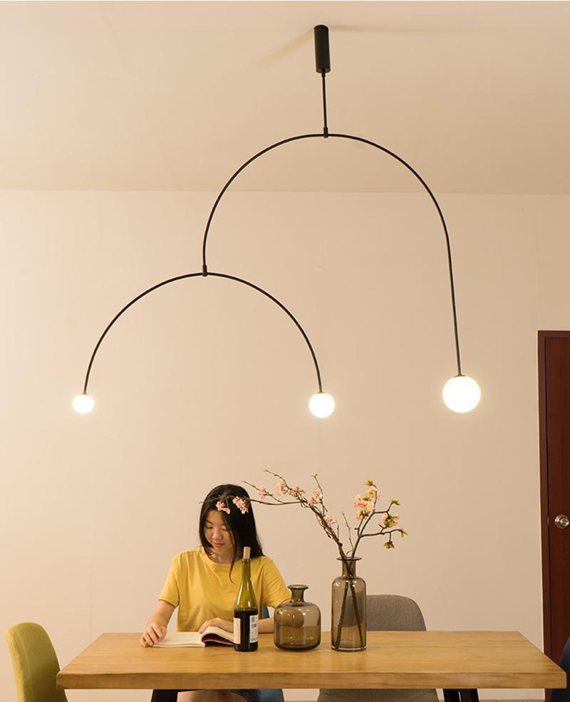Modern Mobile Chandelier – Adjustable Hanging Light Fixture