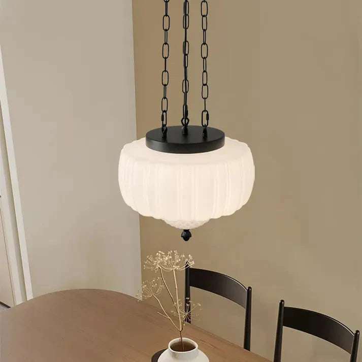 White Hanging Pendant Lamp | Minimalist Ceiling Fixture