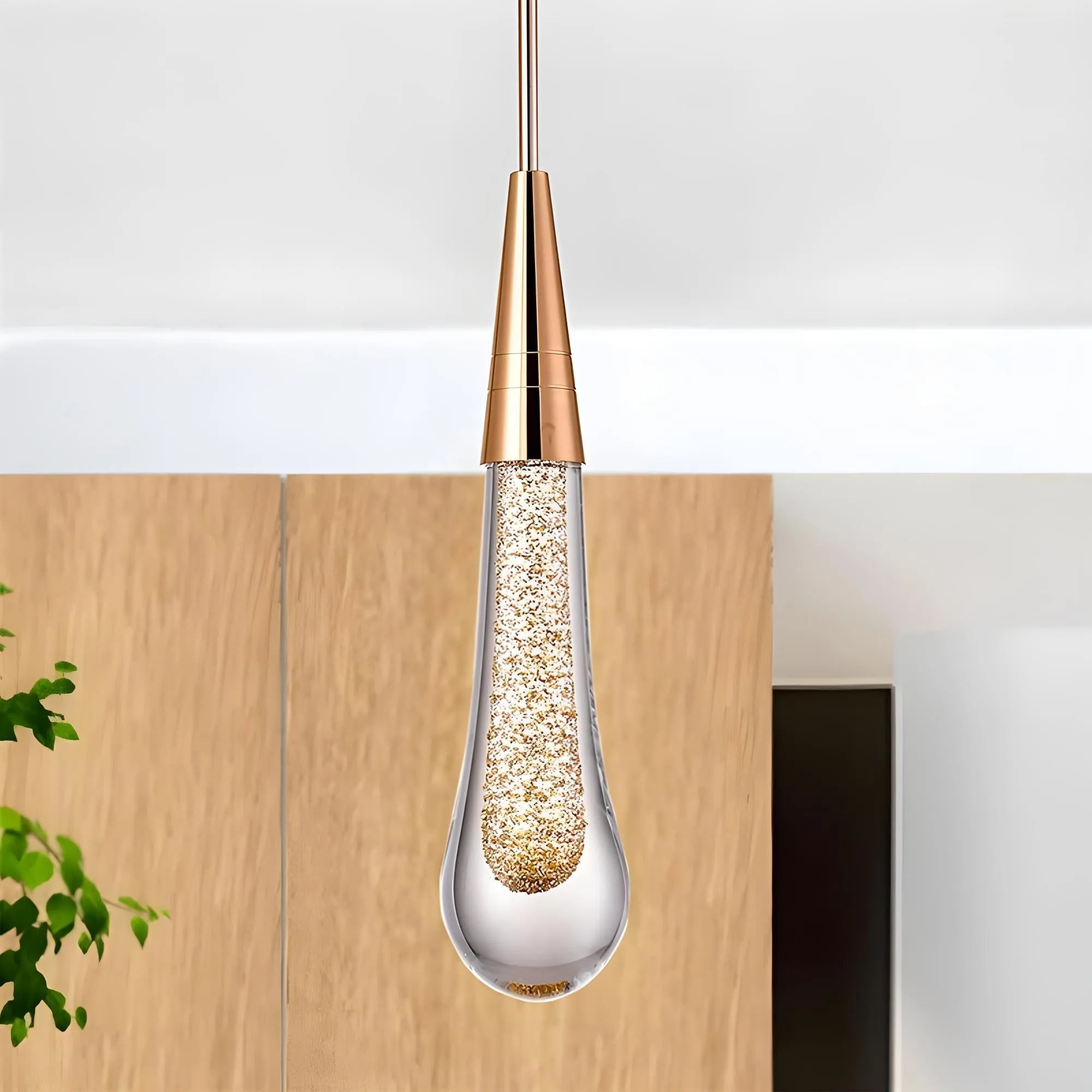 Gold Teardrop Pendant Lamp – Modern Indoor Ceiling Lights