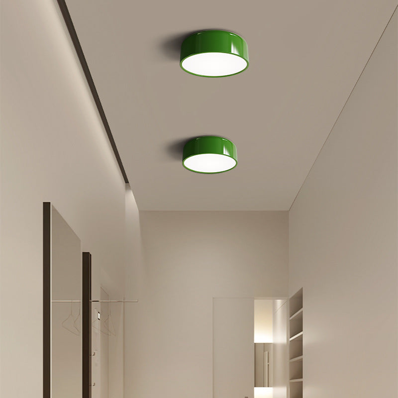 Dimmable LED Flush Mount Ceiling Light – Metal & Acrylic Round Dome Design Lamp