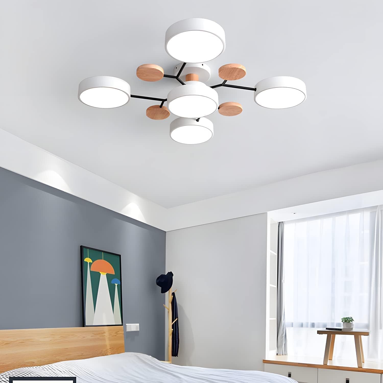 Contemporary Round LED Ceiling Light for Living Room