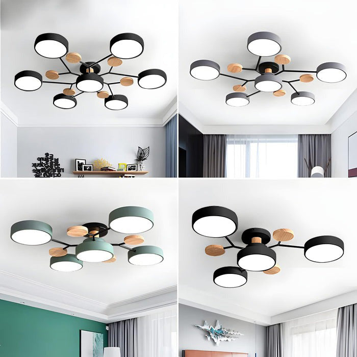 Contemporary Round LED Ceiling Light for Living Room