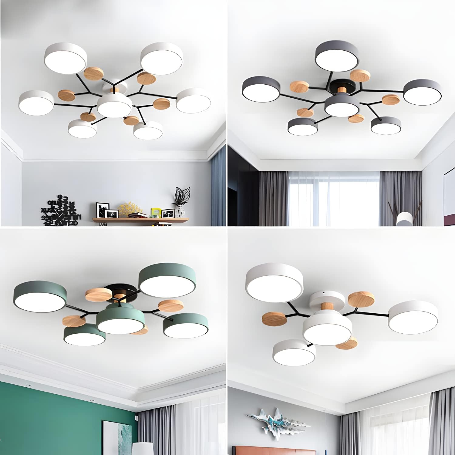 Contemporary Round LED Ceiling Light for Living Room