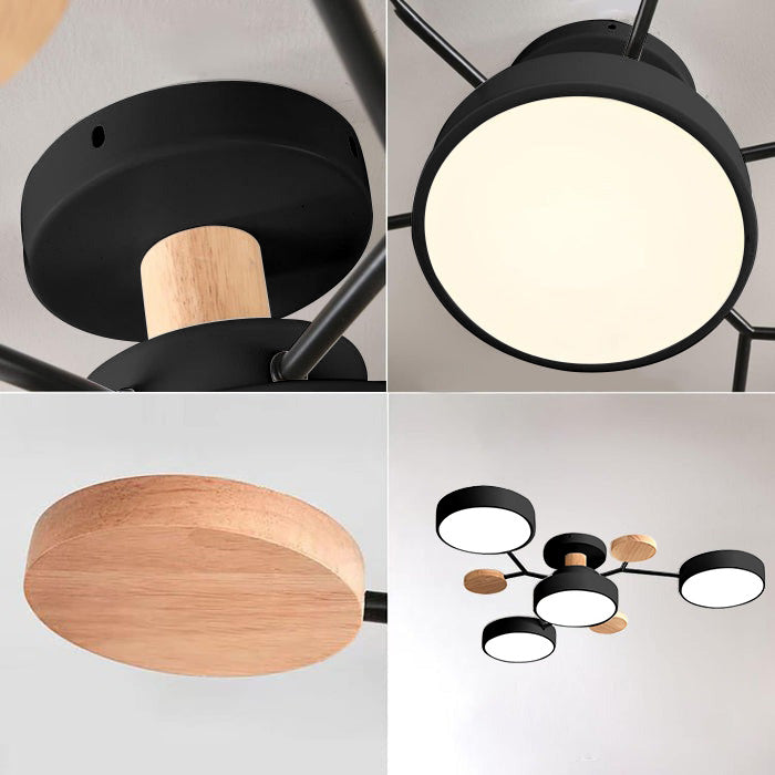 Contemporary Round LED Ceiling Light for Living Room