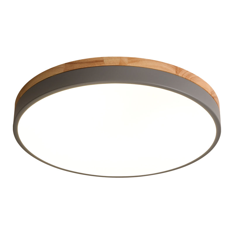 Stylish Wood Ceiling Light with Recessed LED Illumination