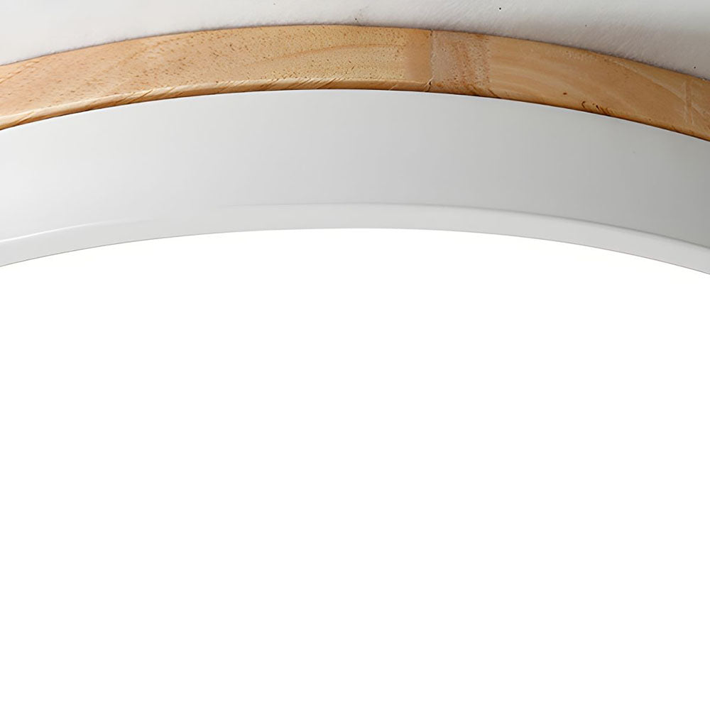 Stylish Wood Ceiling Light with Recessed LED Illumination