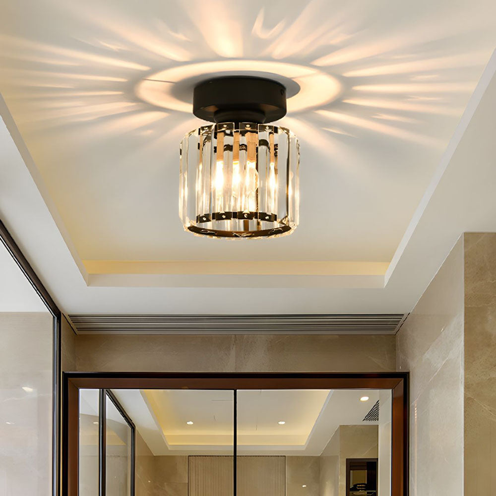 Modern Flush Mount Ceiling Light – 1-Light Hallway Fixture