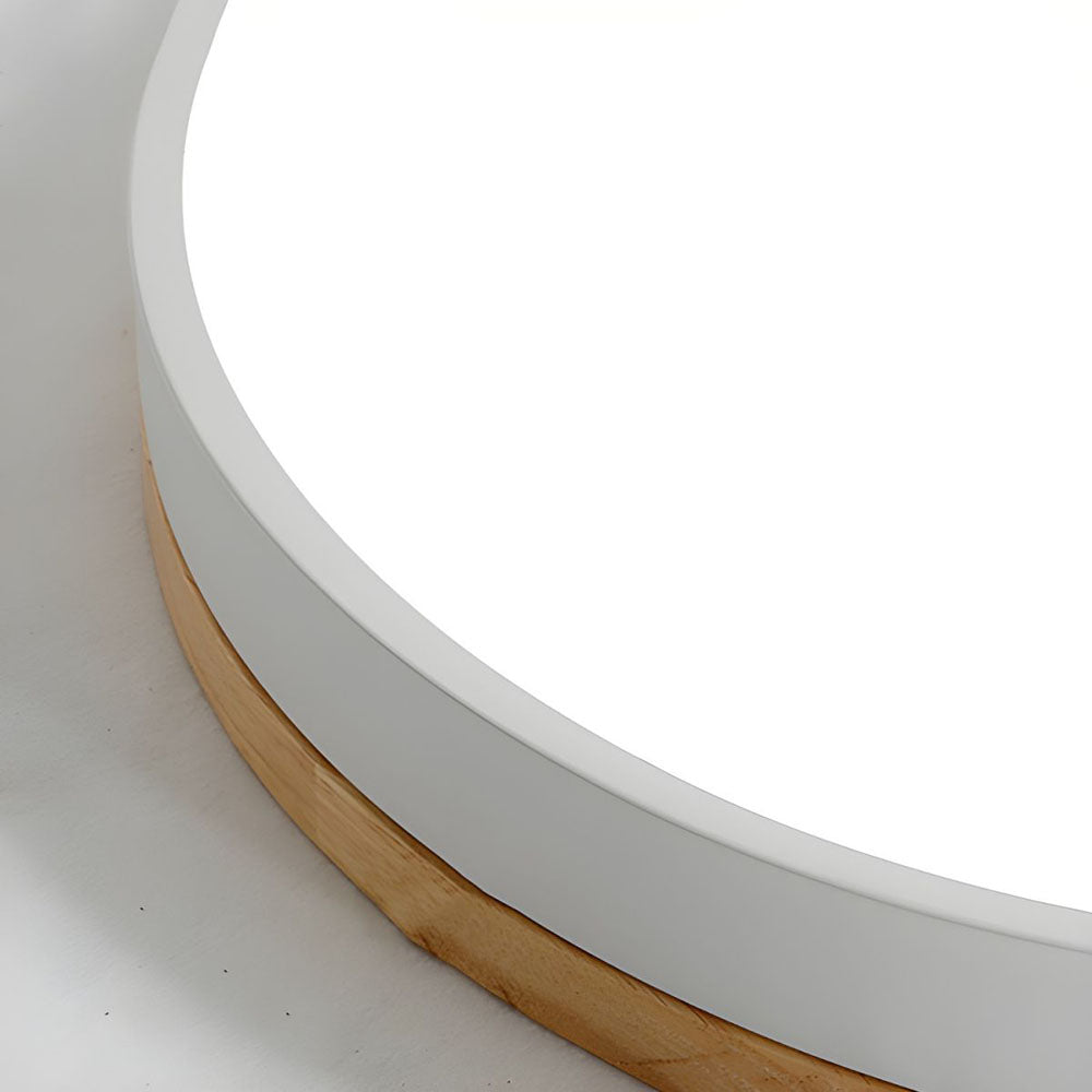 Stylish Wood Ceiling Light with Recessed LED Illumination