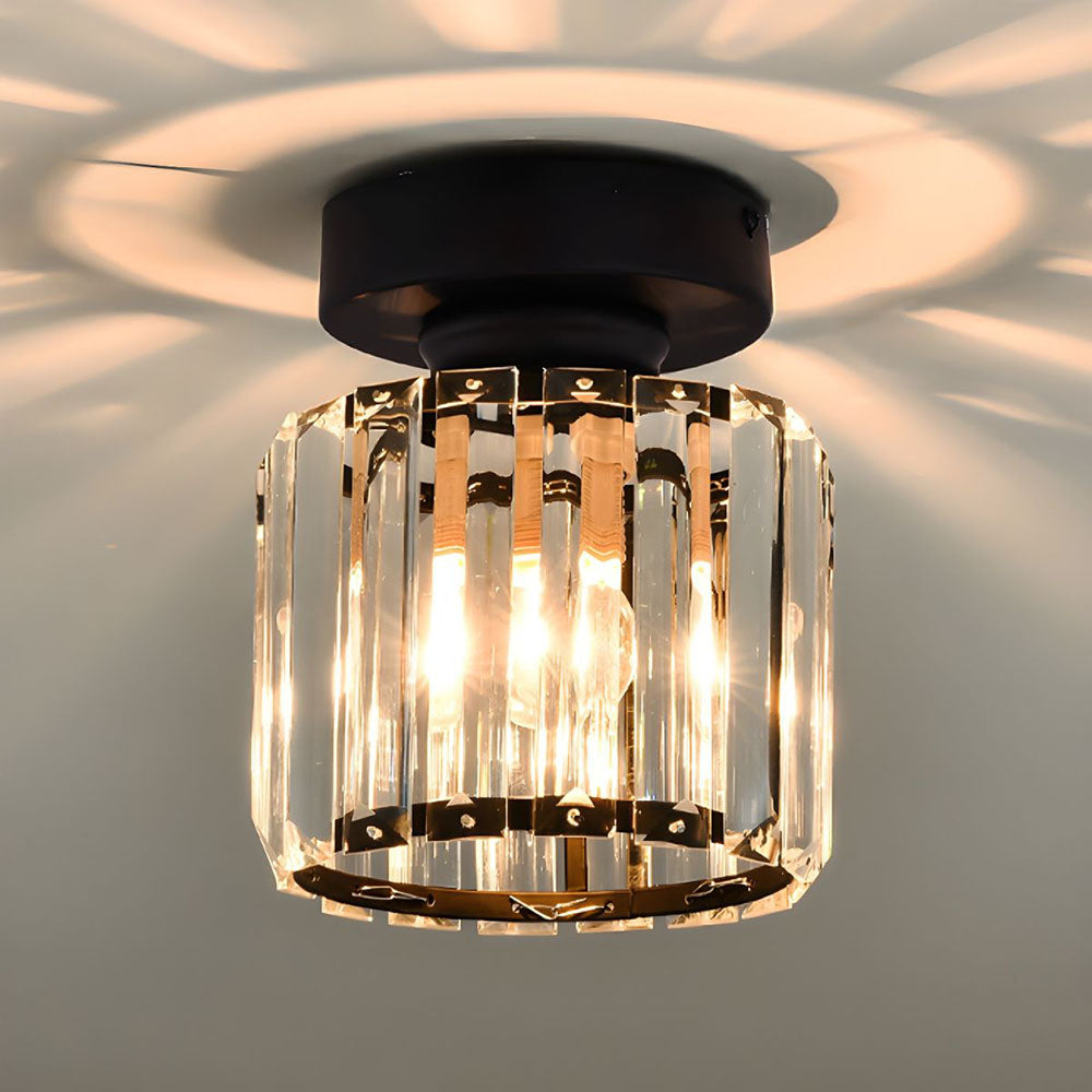 Modern Flush Mount Ceiling Light – 1-Light Hallway Fixture