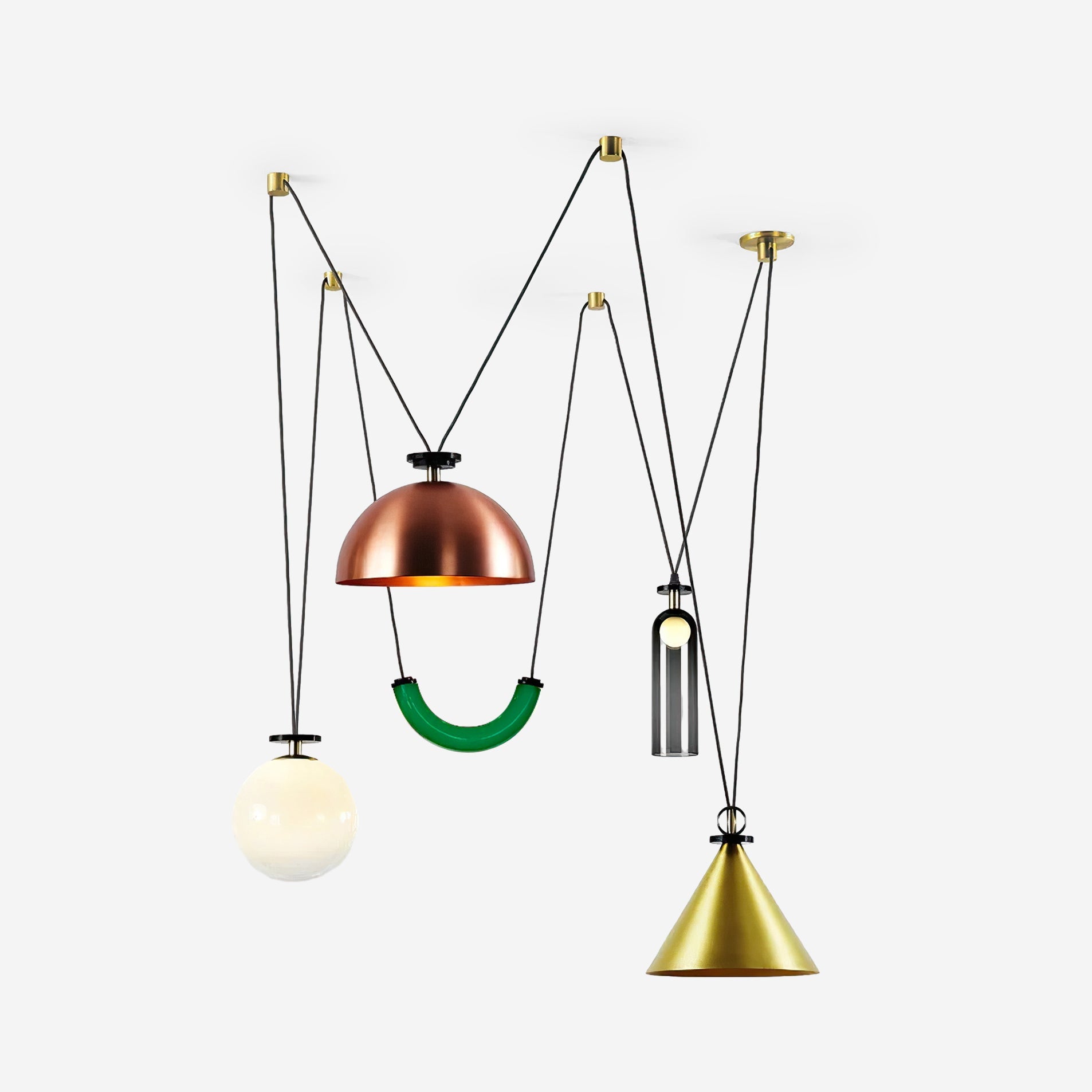 Geometric Art Chandelier – Contemporary Modern Pendant Light