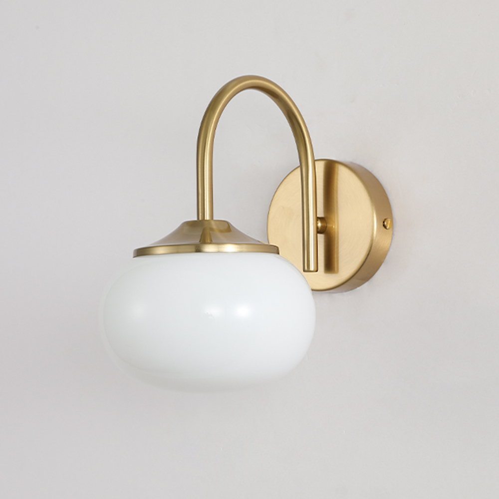 Modern Pink and White Glass Ball Wall Lamp | Living Room