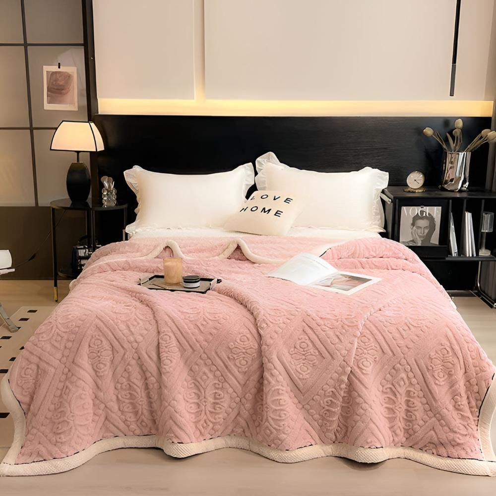 Luxurious Velvet Sherpa Blanket