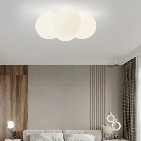 Sleek Modern Ceiling Light with Unique Cloud Hardware Accents
