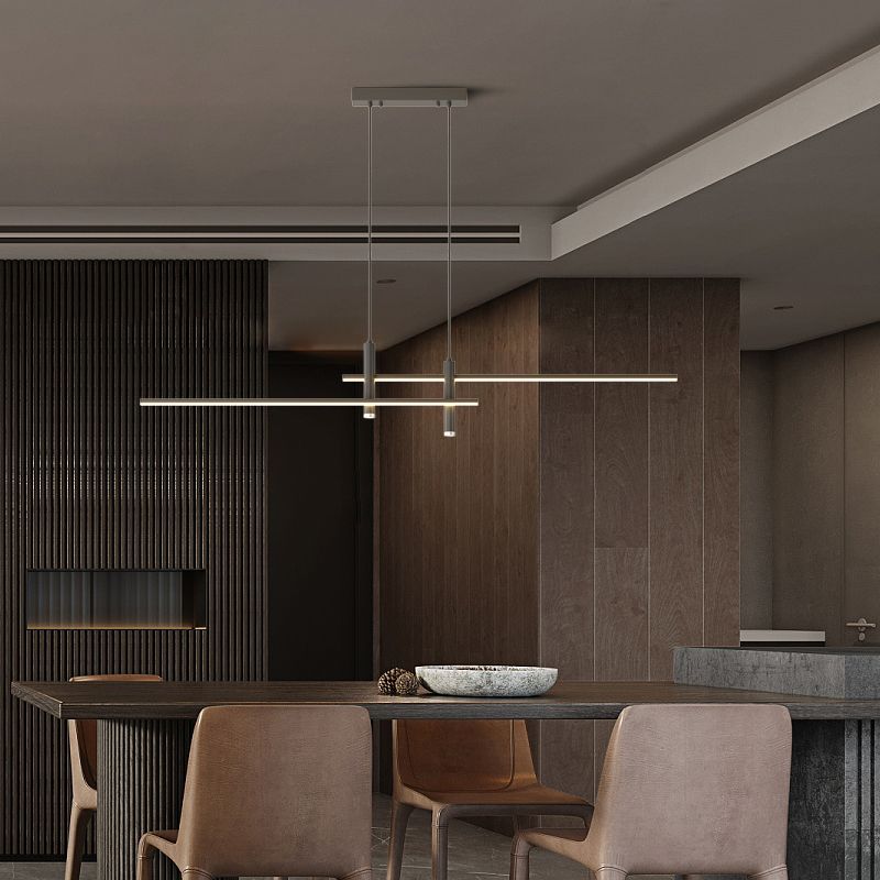 Contemporary Linear Pendant Light – Focused Spotlight Design