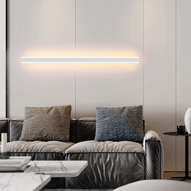 Modern Minimalist Linear Wall Lamp – Metal Lighting in Gold, Black, or White