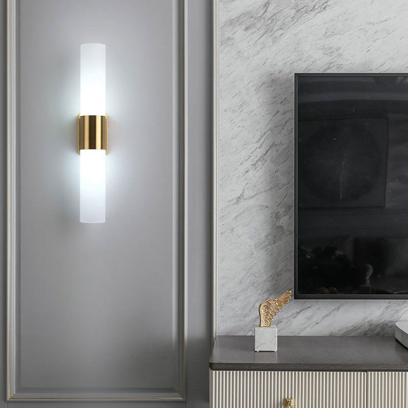 Modern Double-Headed Vanity Wall Lamp – Metal and Glass