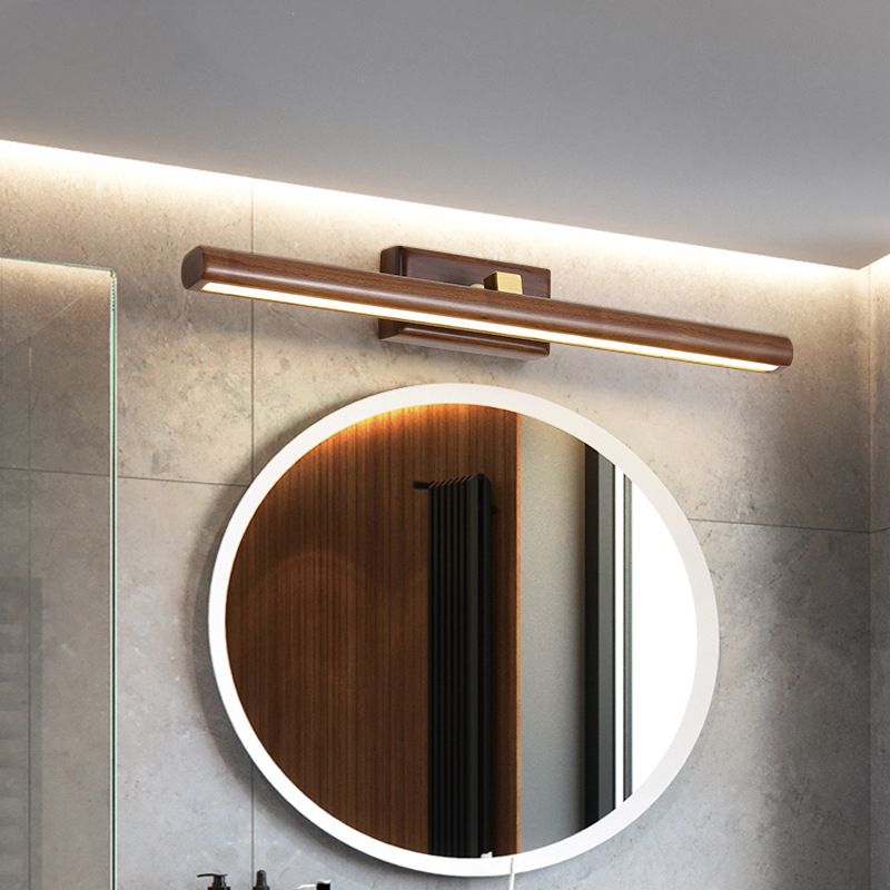 Wood Frame Vanity Wall Lamp – Rotatable Mirror LED Lamp