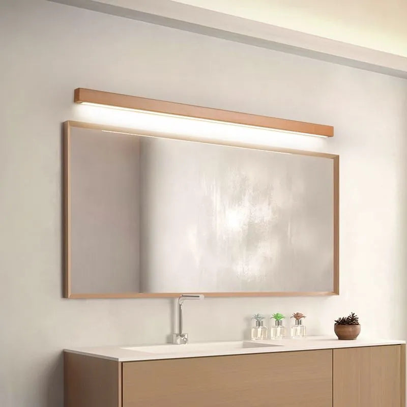 Modern Linear Wooden Wall Lamp – Decorative LED Wall Light