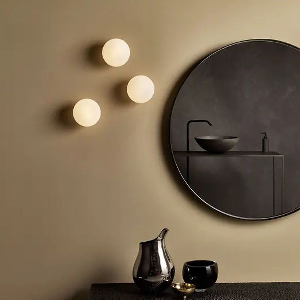 Modern Globe Vanity Wall Lamp – Metal and Glass LED Fixture