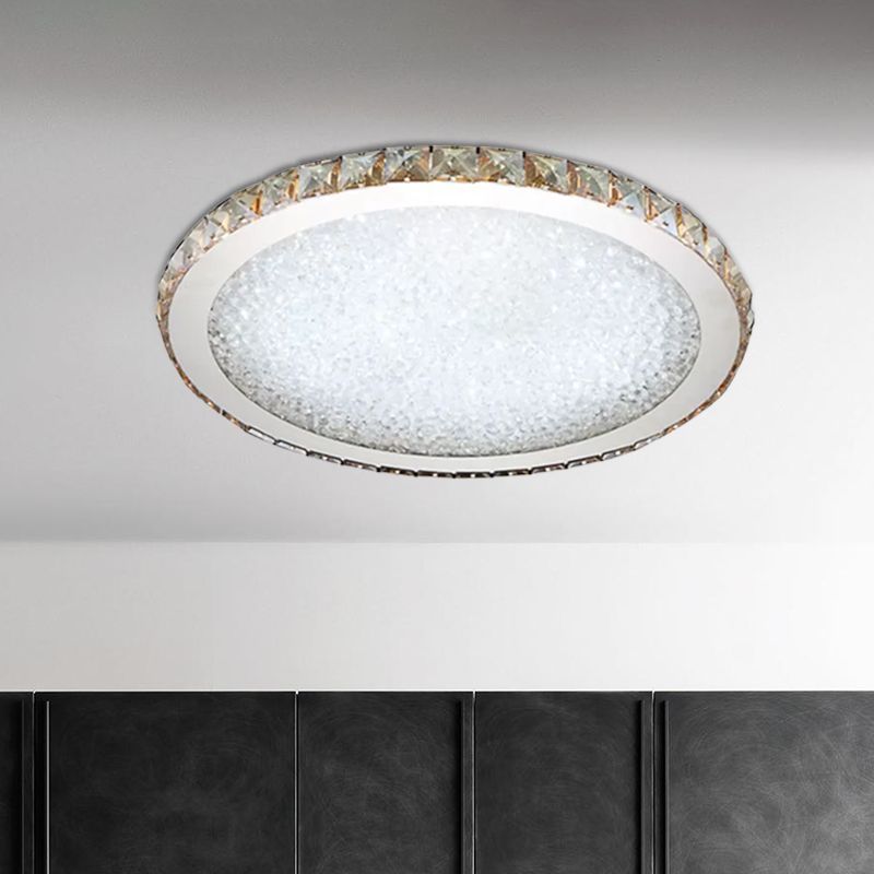 Modern Crystal Ceiling Light – Flush Mount Fixture with Sparkling Crystals