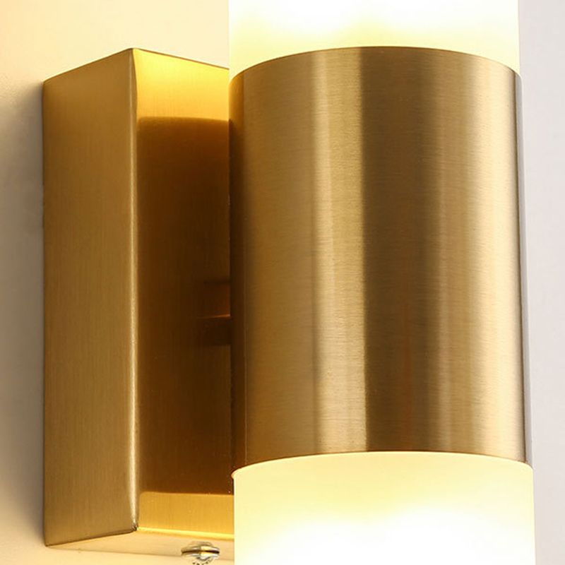 Modern Double-Headed Vanity Wall Lamp – Metal and Glass