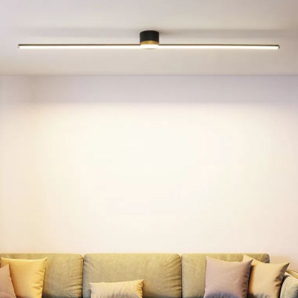 Slim Flush Mount LED Ceiling Light – Modern Linear Design