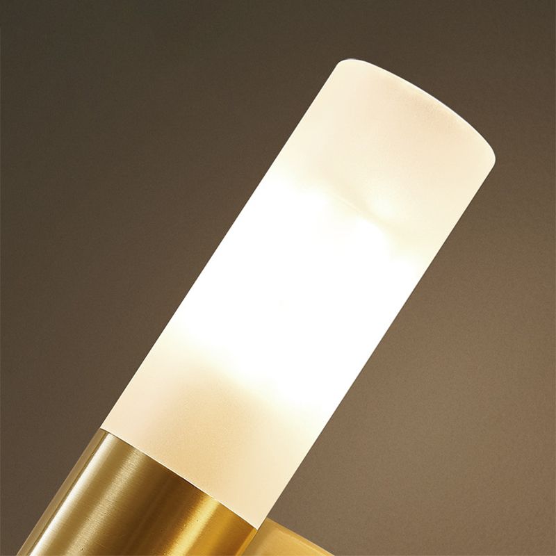 Cylindrical LED Wall Sconce – Sleek Gold Metal Fixture