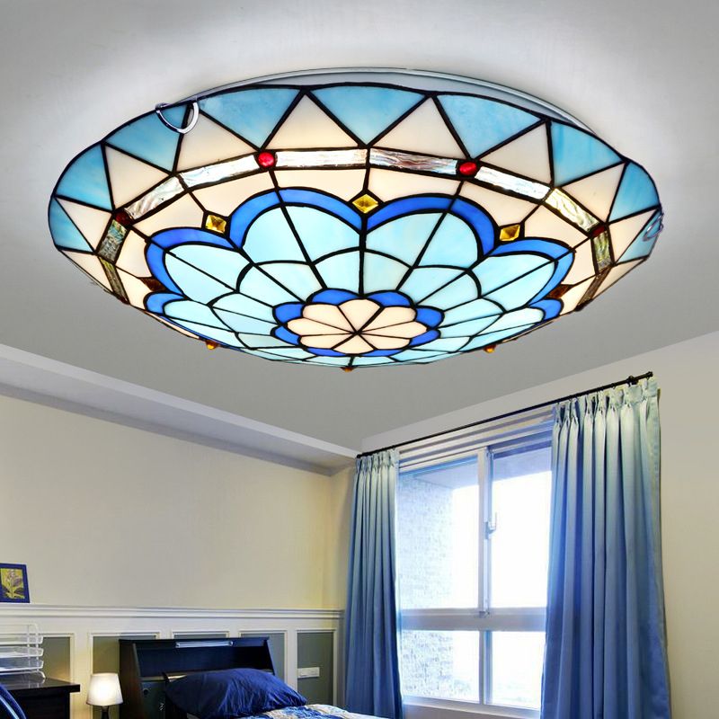 Stylish Colorful Glass Ceiling Fixture – Flush Mount Bedroom Light