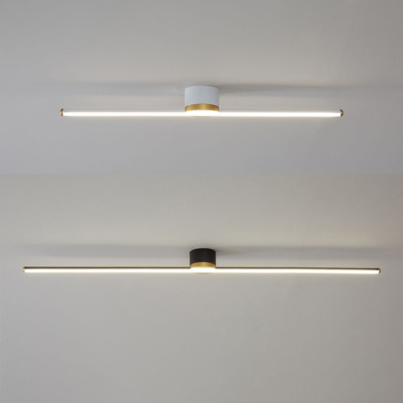 Slim Flush Mount LED Ceiling Light – Modern Linear Design