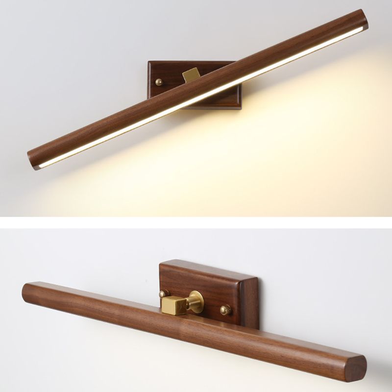 Wood Frame Vanity Wall Lamp – Rotatable Mirror LED Lamp