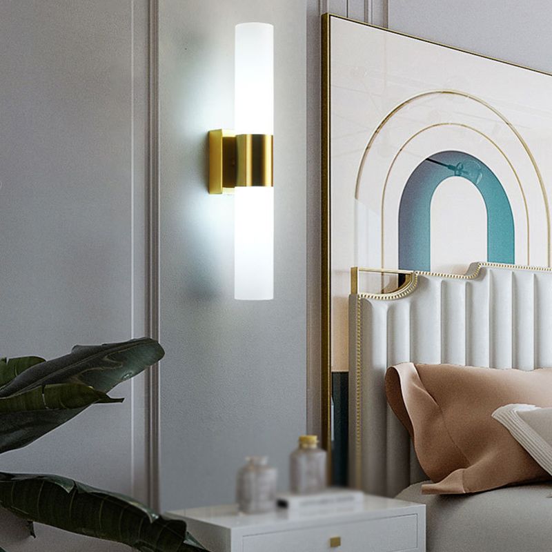 Modern Double-Headed Vanity Wall Lamp – Metal and Glass