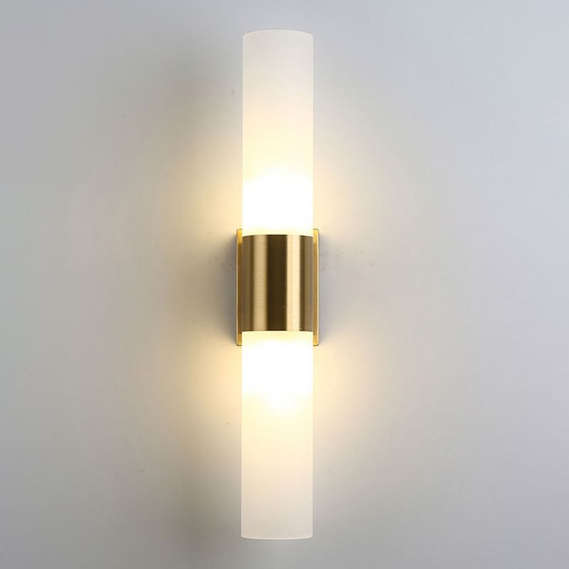 Modern Double-Headed Vanity Wall Lamp – Metal and Glass