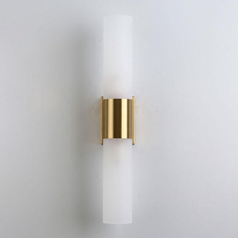 Modern Double-Headed Vanity Wall Lamp – Metal and Glass
