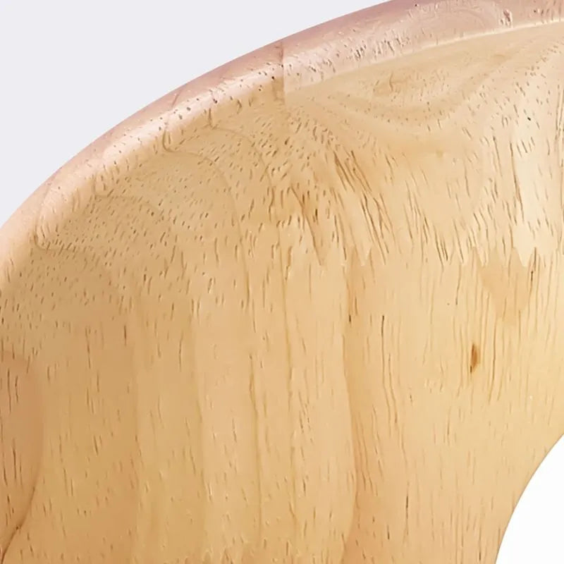 Indoor Flush Mount Ceiling Light – Walnut Wood and Glass Design