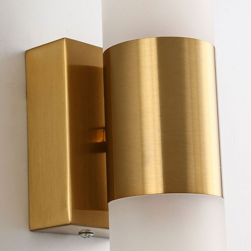 Modern Double-Headed Vanity Wall Lamp – Metal and Glass