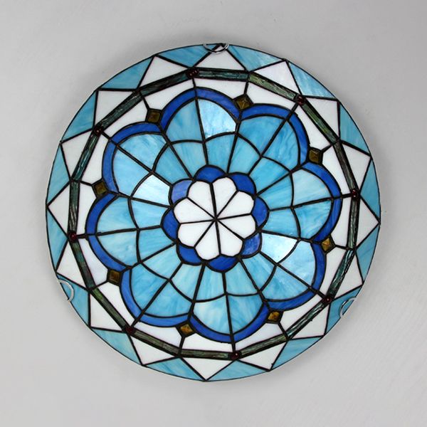 Stylish Colorful Glass Ceiling Fixture – Flush Mount Bedroom Light